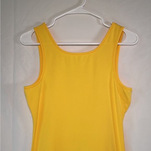 Yellow Tank top soft lounge pencil body con dress SzL - Picture 10 of 11